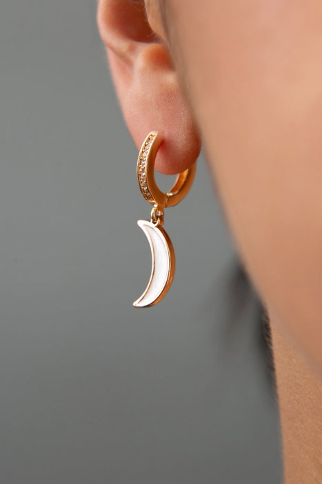 Heliophilia Silver Pendientes de Metal con Colgante de Luna y Estrella Oro CKP9371 Heliophilia Silver Pendientes de Metal con Colgante de Luna y Estrella Oro CKP9371